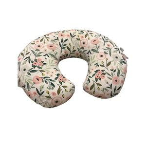 Boppy Original Nursing Pillow Infant Support Pink Floral Watercolor Print Cream